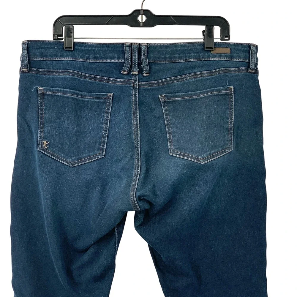 Kut From The Kloth Womens Mia Toothpick Skinny Jeans High Rise Dark Wash Size 14
